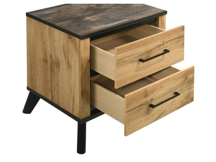 Georgina - 2 Drawer Nightstand - Natural Wood