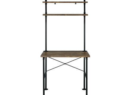 Ensata - Rustic Writing Desk - Black / Oak