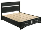 Black / 5 Pc. Bed, Nightstand, Chest, Dresser, Mirror / Queen