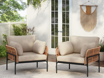 Rope Lounge Chair With Cushions For Modern Spaces