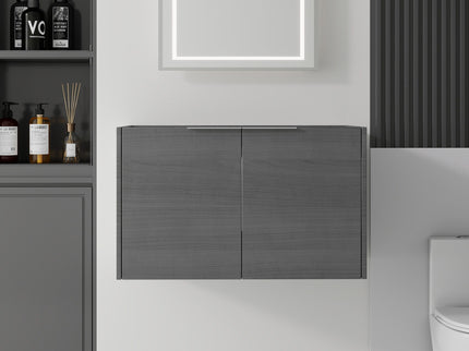 Floating Bathroom Vanity Cabinet With Soft Close Double Doors, Spacious Interior Storage, Wall Mounted, Cabinet Only