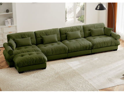 Super Comfort Oversized Modular Sectional Sofa With Movable Ottoman