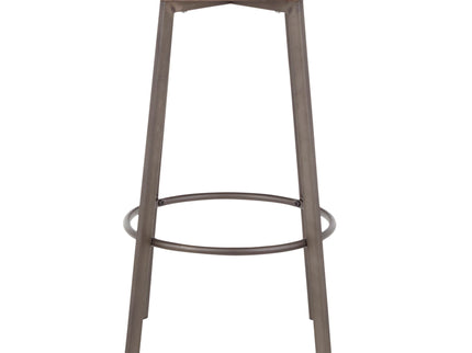 Clara - Industrial Square Barstool (Set of 2) - Espresso