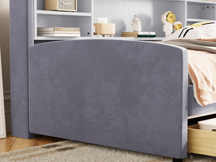 Luxurious Upholstered Platform Bed With Storage Drawers