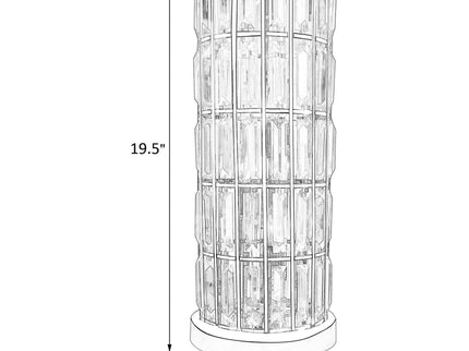 Emilian - Table Lamp With Crystal Shade - Black