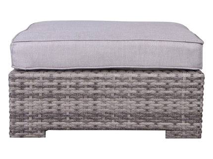 Outdoor 6 Person Wicker Seating Group With Cushions - Gray Mix