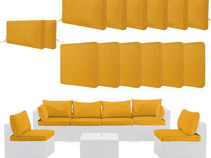 14 Pack Cushion Covers For 7 Piece Wicker Rattan Sectional Sofa