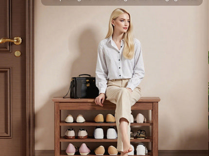 Multi Functional Double Layer Shoe Stool