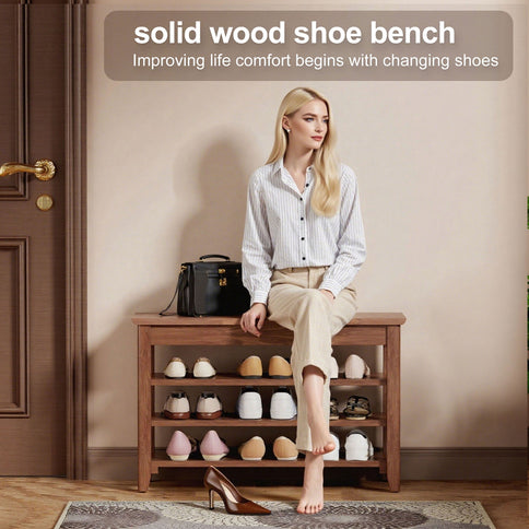 Multi Functional Double Layer Shoe Stool