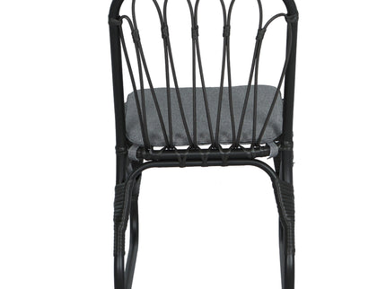 Outdoor Wicker Dining Chairs With Washable Cushion (Set of 2)