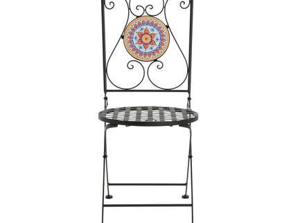 Lambert - Outdoor Chat Set - Black / Red