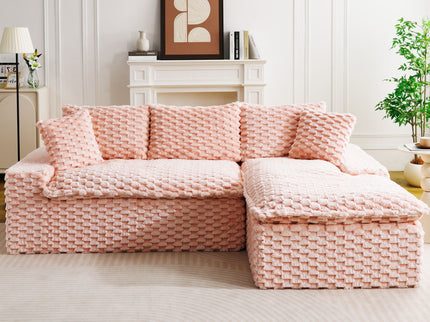 Modular Sofa, Convertible Twin Seat With Chaise Lounge