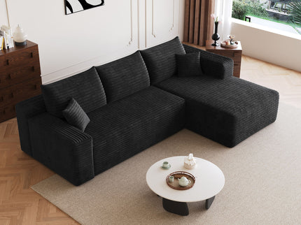 Cloud Sectional Sofa, Comfort U-Shaped Sofa For Living Room - Black