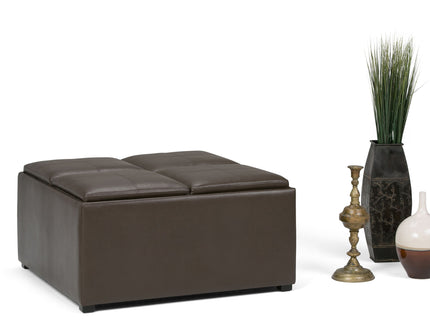 Avalon - Square Coffee Table, Storage Ottoman