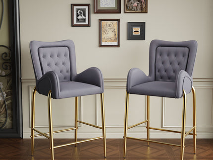 Fabric Counter Height Bar Stools (Set of 2)
