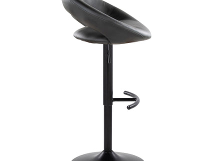 Posh - Contemporary Adjustable Barstool With Swivel & Rounded T Footrest (Set of 2)