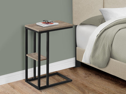 Accent Table, C - Shaped, Marble Look Contemporary & Modern Convenient Design