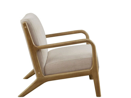 Mid-Century Style Lounge Chair With Upholstered Seat