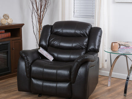 Classic Design Recliner, Upholstery Recliner, Glider Recliner - Black Berry