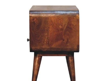 Mini Curved Media Unit - Chestnut