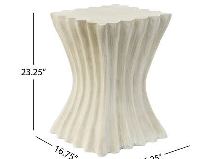 Mgo Archaistic Wavy Side Table - Antique Sandstone