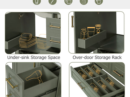 Traditional Bathroom Vanity Set With Soft Close Doors