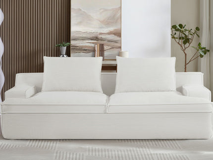 Nimbus - Oversized Full Foam 4 Seater Couch For Living Room Upholstered In Soft, Wide Armrests