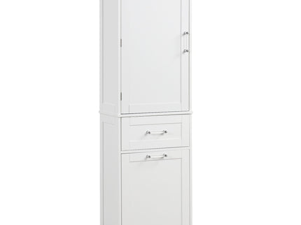 Tall Freestanding Bathroom Storage Cabinet With Adjustable Shelf And 2 Drawers