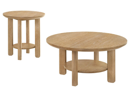 Crispin - 2 Piece Coffee Table Set With Open Shelves