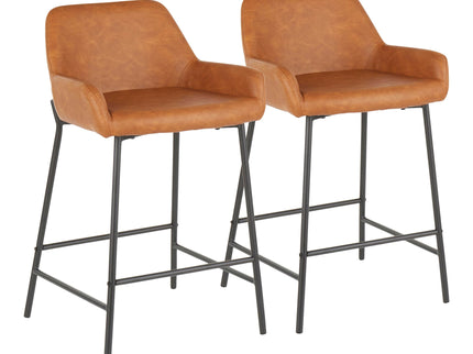 Daniella - Industrial Fixed Height Counter Stool (Set of 2)