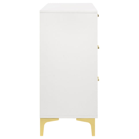 Karena - Rectangular 6 Drawer Dresser - White