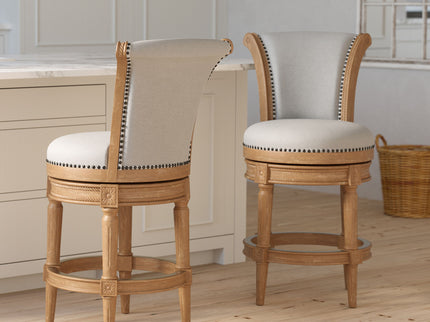 Swivel Barstool With High-Back