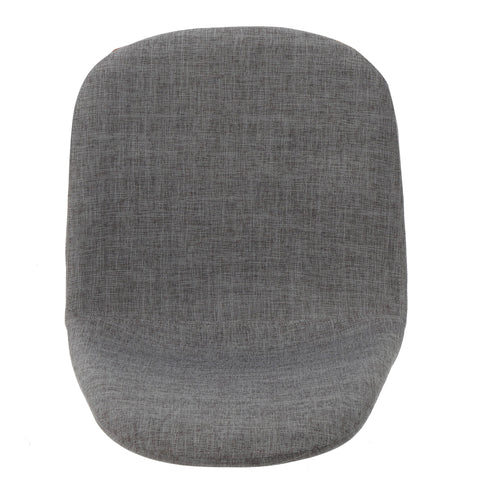 Modern Minimalist Fabric Dining Chair With Iron Legs