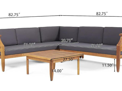 Aston - 4 Piece Sofa Set - Dark Gray