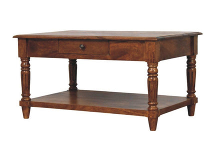 Turned Legs Drawer Table