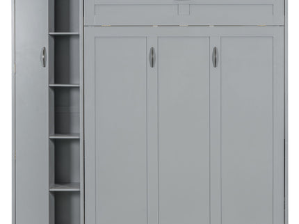 Murphy Wall Bed With Shelves, Wardrobe And LED Lights