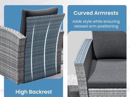 Modern Patio Set With Table And Cushions