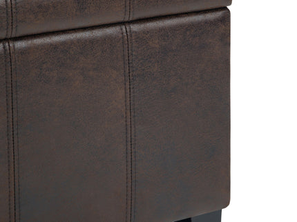 Dover - Storage Ottoman Bench - Distressed Brown