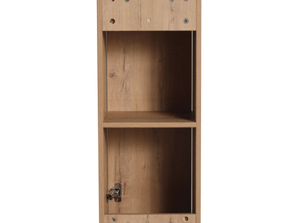 Modern Wall Mounted Bathroom Vanity With Resin Sink And Side Cabinet, Soft Close Drawer, Imitative - Imitative Oak