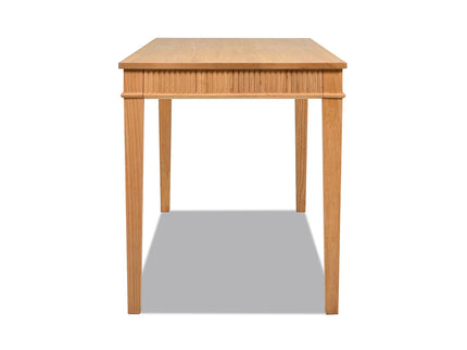 Dumont - Modern Farmhouse 1 Drawer Fluted Home Office Writing Desk - Natural Blonde
