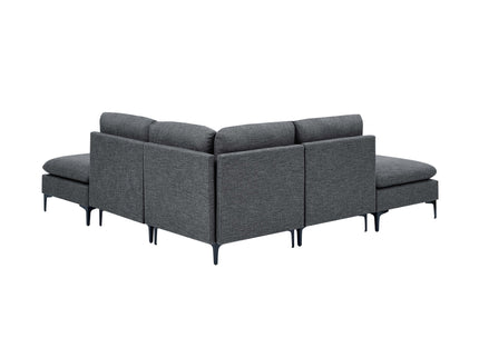 Upholstered Modular Sectional With Tall Legs, Medium Firm Seat