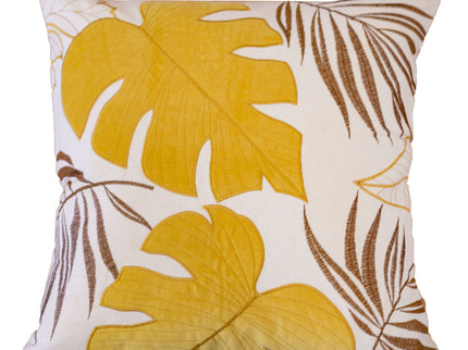 Autumn Vibes Leaf Accent Pillow
