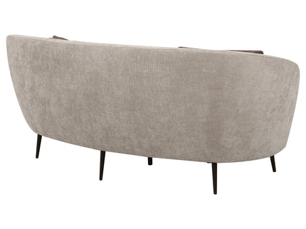 Saanich - Upholstered Curved With Plump Accent Pillows - Beige