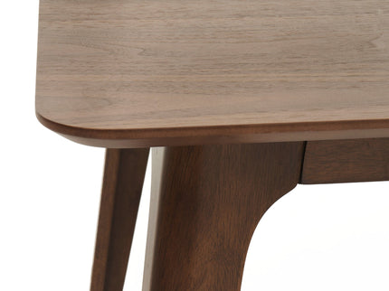 5 Piece Dining Set With 1 Table And 4 Upholstered Chairs - Brown / Walnut