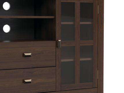 Artisan - Tall TV Media Stand - Natural Aged Brown