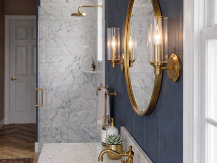 Jardin - Single Light Wall Sconce With Clear Ribbed Satin - Clear / Gold