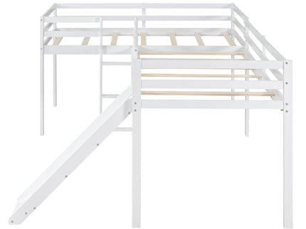 L Shaped Loft Bed With Ladder And Slide