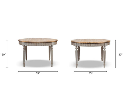 Colette - Round Dining Table - Blue / Gray