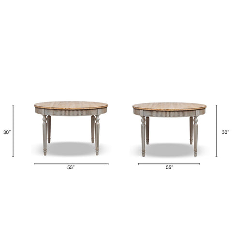 Colette - Round Dining Table - Blue / Gray