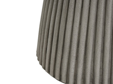 Modern Outdoor Lightweight Concrete Side Table With Hourglass Design - Light Gray